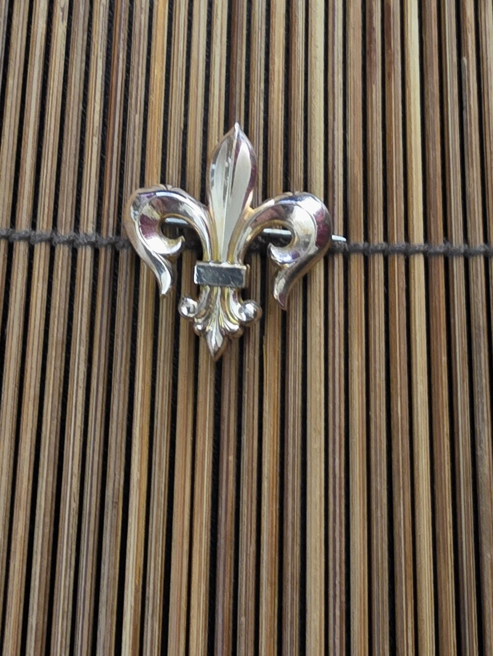 Gold Filled Fleur De Lis Yellow Gold Brooch,Pendant (Antique)